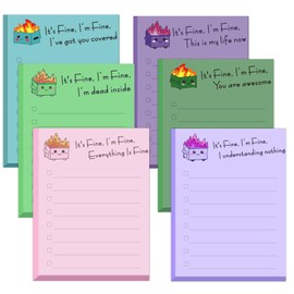 24 Sets Dumpster Fire Sticky Notes Sarcastic Memo Fun Notepads Coworkers Teacher Nurse Women Adults Friends Boss Hilarious Office Supplies Novelty Humor Employee Appreciation Gifts (720 Sheets)