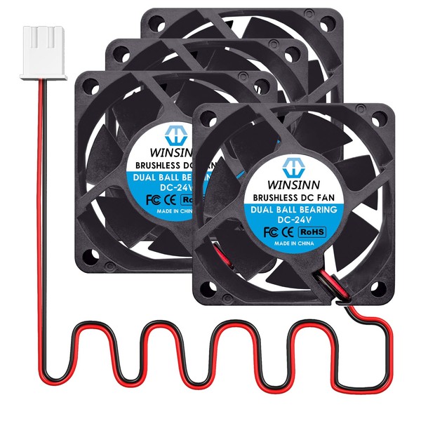 WINSINN DC 60 mm Fan 24 V 6025 Double Ball