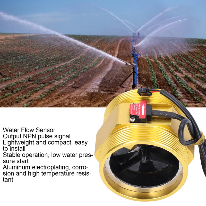 Water Flow Sensor 3in Turbine Flowmeter Induction Switch for Irrigation