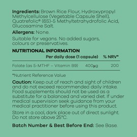 Zita West Premium Folate 400µg - Natural Quatrefolic ® Formula - Supports Pre-Conception & Pregnancy Health - 30 Vegan Capsules