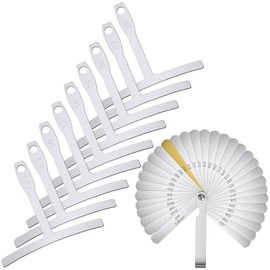 Tanstic Understring Radius Gauge and 32 Blades Feeler Gauge Kit, Guitar Radius Gauge Luthier Tools for Guitar Bass Bridge Saddle Adjustments Pack of 10