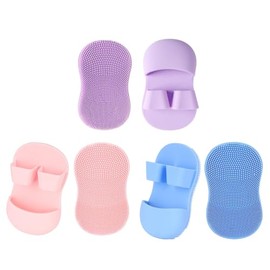 Paquete de 6 cepillos faciales mini cepillo facial exfoliante de silicona para guantes de dedos, herramienta de limpieza manual para el cuidado de la piel, limpieza profunda, espinillas,
