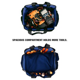 Housolution Gardening Tote Bag, Deluxe Garden Tool Storage Bag and Home Organizer with Pockets, Wear-Resistant & Reusable, 14 Inch, Blue