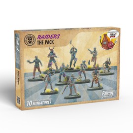 Modiphius Entertainment: Fallout Wasteland Warfare: Raiders - The Pack - 10 Unpainted Figures, Nuka World Wave, Miniatures Also Compatible w/Factions