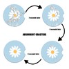 Cup Holders Car Coasters - White Daisy Flower Absorbent Ceramic