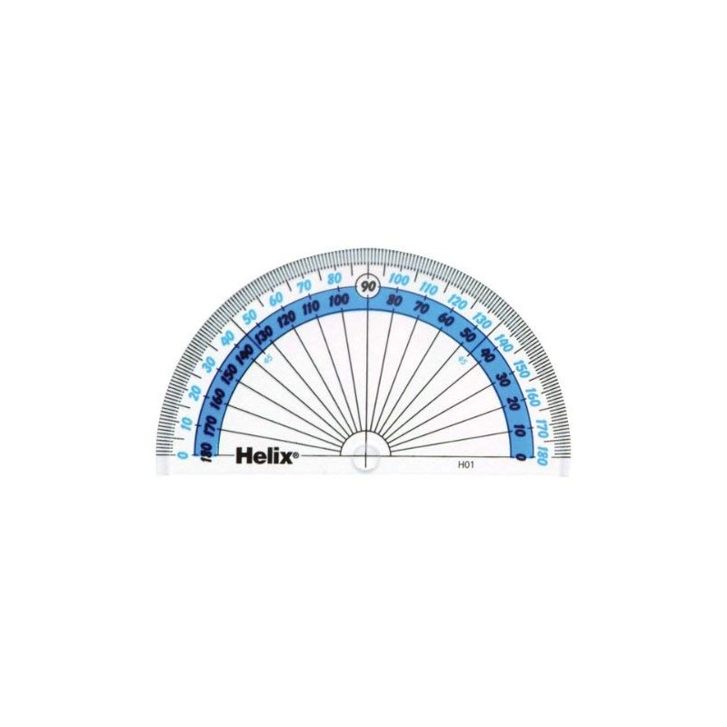 Helix 10cm 180 Degree Protractor (Box of 50)