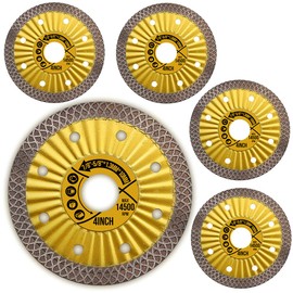 5 Pack 4 Inch Tile Cutting Blade Diamond Blade for Granite Marble Ceramic Tile Cutting