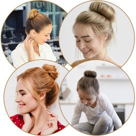 Hair Bun Maker, Donut Bun Maker for Long Hair, French Twist Hair Fold Wrap Snap, Bun Hair Tool for Women(4 Pcs Set) (4 Pcs Set, One size)