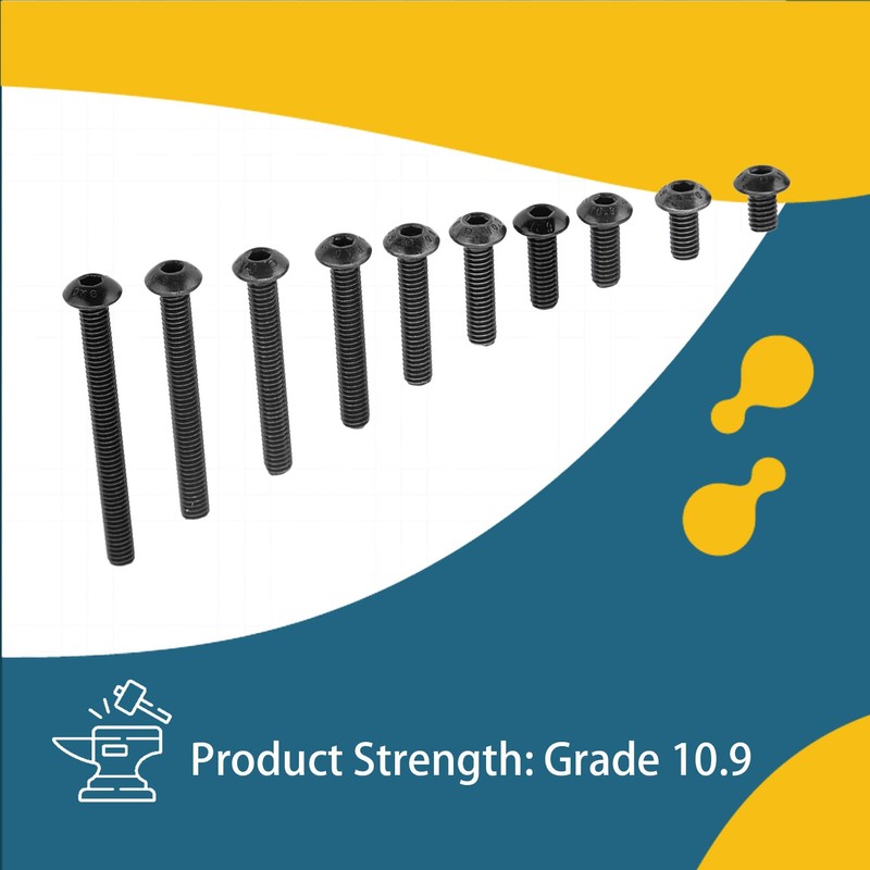 woshilaoDS 160-Piece Hex Socket Screws Nuts Set, M6 Screws Set,