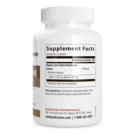 Melena De Leon 1000 Mg 300 Caps | Real Mushrooms Sin Sabor