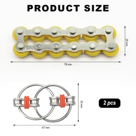 Aililong - Stress Relief Toy Set, ADHD Toy, Infinite Flip Chain Flippy Chain Game for Stress Relief - 2 Pieces Model