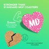 1 x Heart Coaster - Letters MD Pink Hearts Love