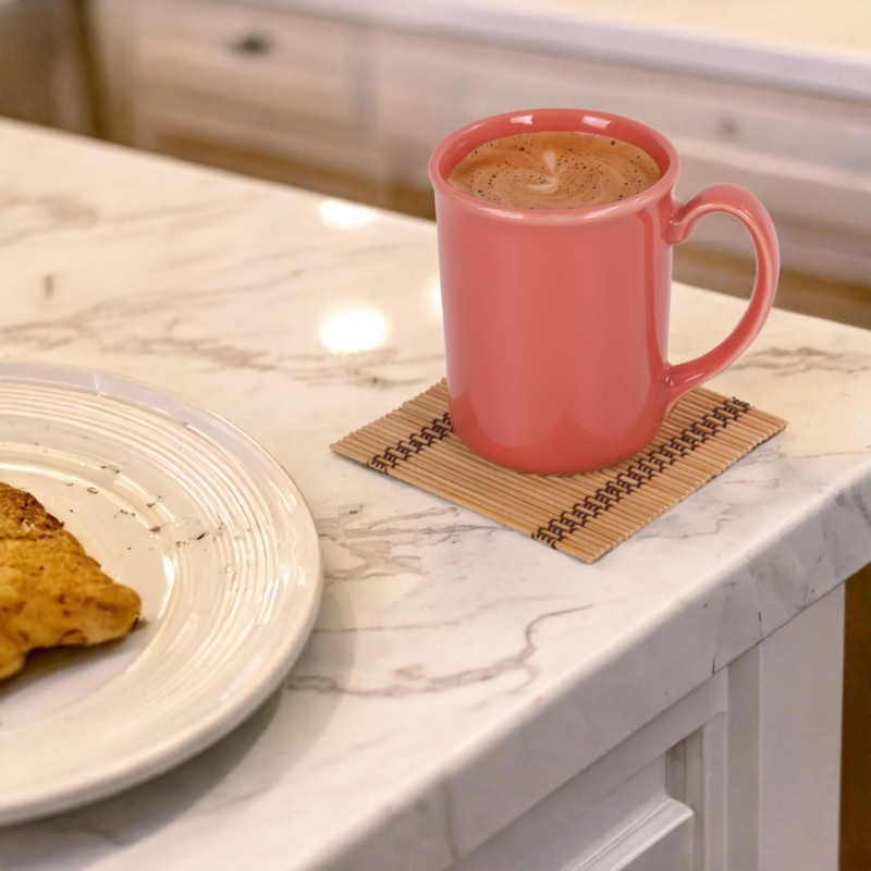 BambooMN Premium Bamboo Matchstick Coasters - 4.25" x 4.25" -