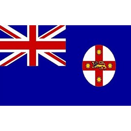 New South Wales Flag 5ft x 3ft Large - 100% Polyester - Metal Eyelets - Double Stitched