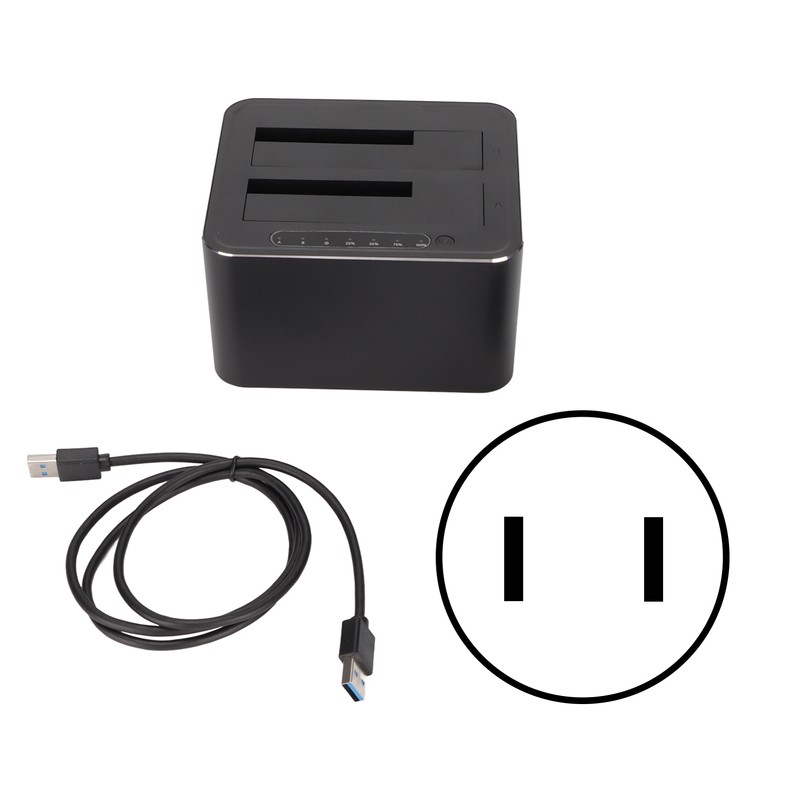 Hard Drive Docking Station USB3.0 Aluminium Alloy 7+15Pin SATA 5Gbps