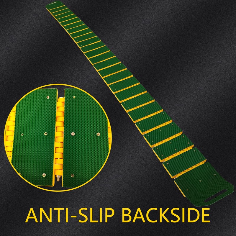 ZUVELLO 10ft Portable Speed Bump Plastic Humps with Slow Down