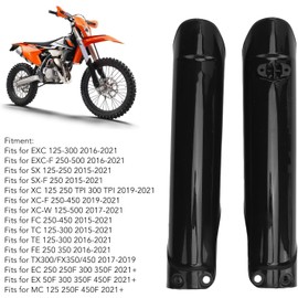 DREAM MOTION 2Pcs Motorcycle Front Fork Suspension Guard Cover Replacement Parts for Honda CRF110 Apollo 125cc 150cc 160cc SSR KAYO Ducati ATV Drit Pit Bike Accessories,Black