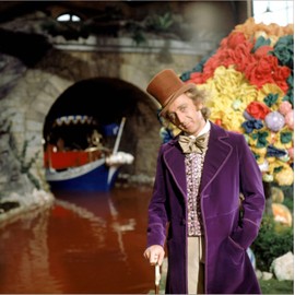 ART.COM Stretched Canvas Print Willy Wonka And The Chocolate Factory, Gene Wilder, 1971, 16" x 16"