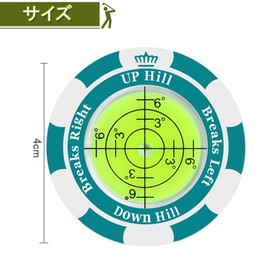 Golf Marker Magnetic Putting Guide Round Bubble Level Level High Precision Graduated Golf Green Inclinometer Golf Marker Putter Practice Ball Marker Ground Golf Equipment Blue