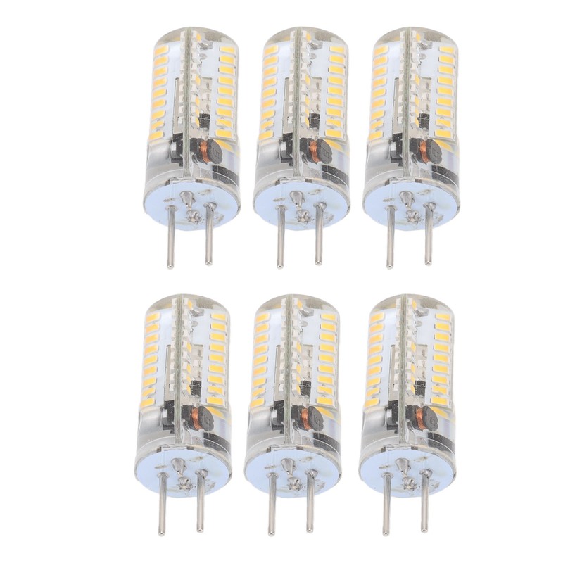 6Pcs GY6.35 LED Bulbs 5W AC 12V Warm White 2700