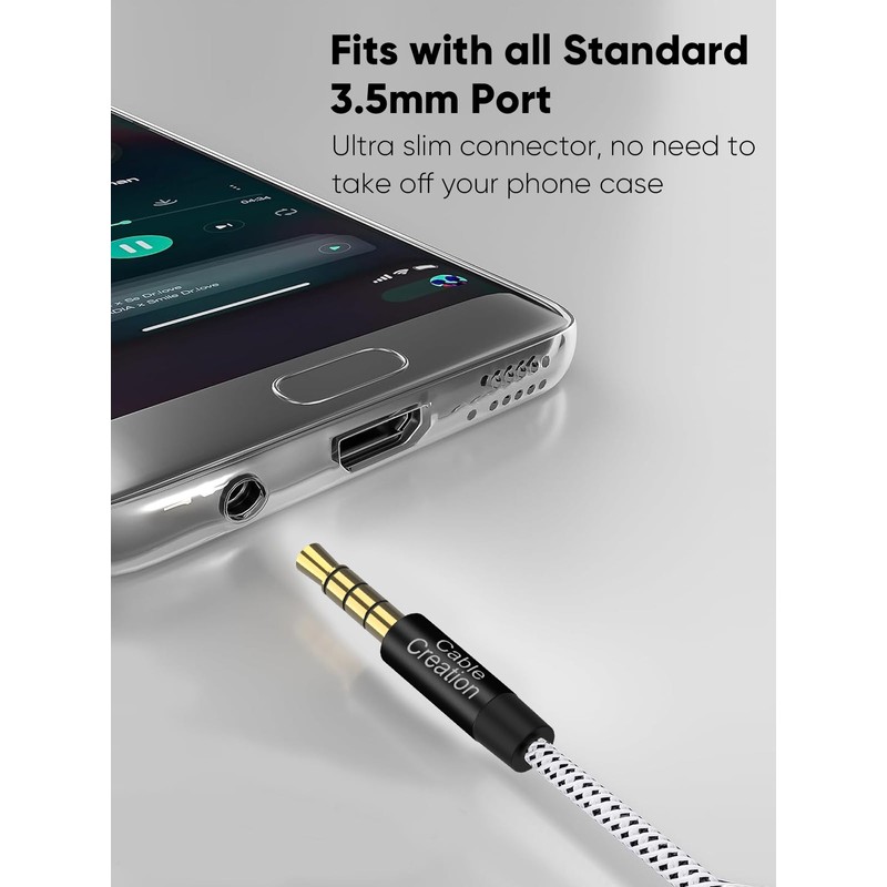 CableCreation 3.5mm TRRS Audio Cable 20FT, 4-Pole Aux Cord Male