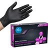 MED PRIDE Small Black Nitrile Exam Gloves 4 Mil Thick,