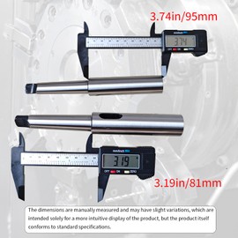 zpldAIAOSI MT2 to MT2 Extension Sleeve, External Morse Taper 2, Internal Morse Taper 2, 175mm Length, 30mm Diameter, Drill Sleeve, MT2 to MT2 Extension Socket