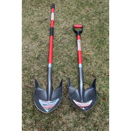 ROOT ASSASSIN One Shot Garden Shovel - 60" Straight Handle, Winged Back Shovel, Dig Deeper and Easier, Holds More Dirt, Larger Surface Area for You Foot (60" Long Handle Wing Shovel)