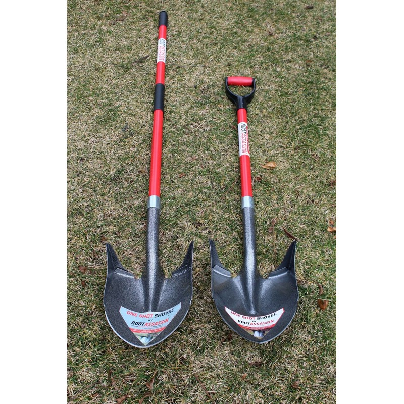 ROOT ASSASSIN One Shot Garden Shovel - 60" Straight Handle,