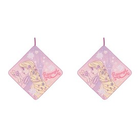 Marushin 2076067100 Loop Towel, Set of 2, Rapunzel on the Tower, Blue Me Color, Kindergarten, School Entrance Preparation, Kindergarten, Elementary School, Boys and Girls