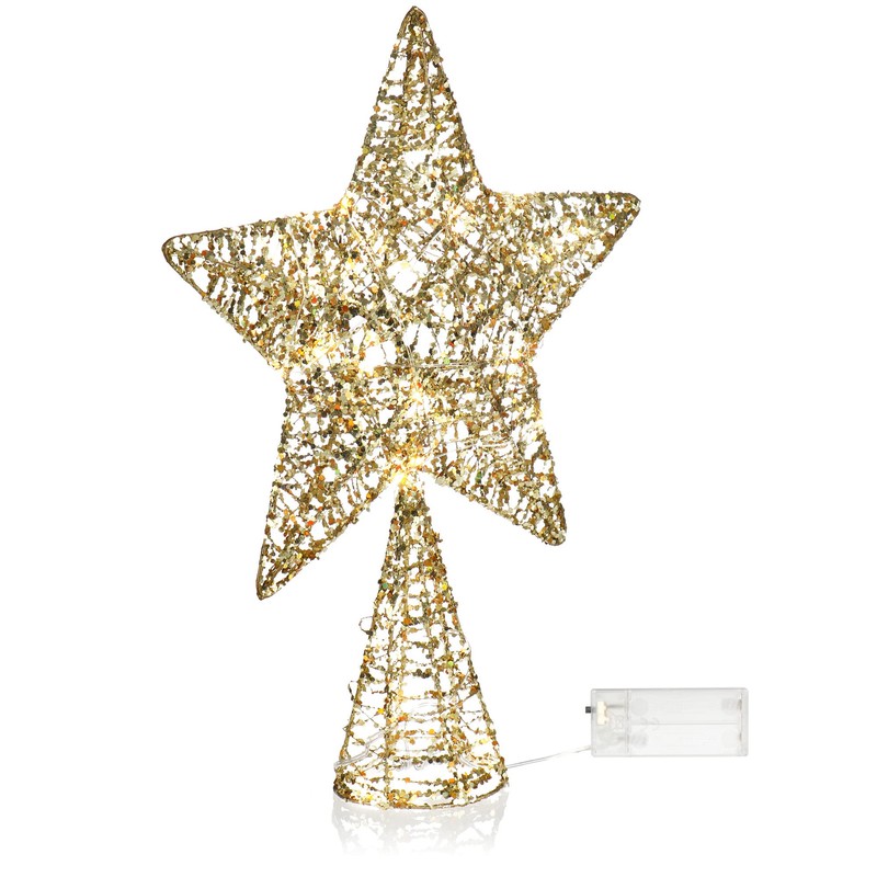 com-four® LED Christmas decorative star – Christmas decoration star with