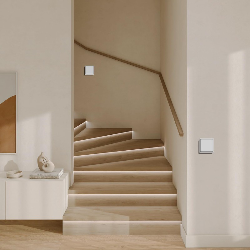 MVAVA Flush-Mounted Single 1-Way Toggle Switch 80 mm x 80