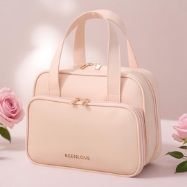 Large Capacity Toiletry Bag|Travel SizeToiletries Bag|Water-Resistant Organizer|Makeup Bag With Reinforced Handle&Multiple Pockets&Separate Compartments for Vacation,Camping,Business Trips (Pink)