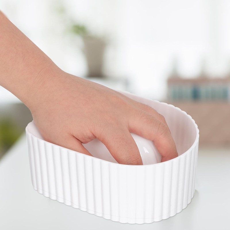 Yardenfun Cuenco de manicura para mano, acrílico blanco, herramienta de