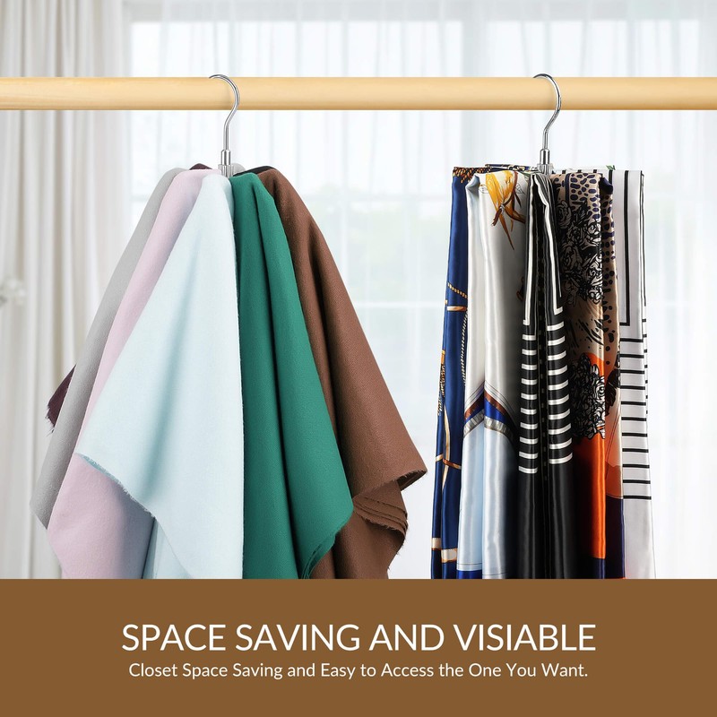 ZEDODIER Scarf Organizer Scarf Hanger for Closet, Rotatable Sturdy Hijab