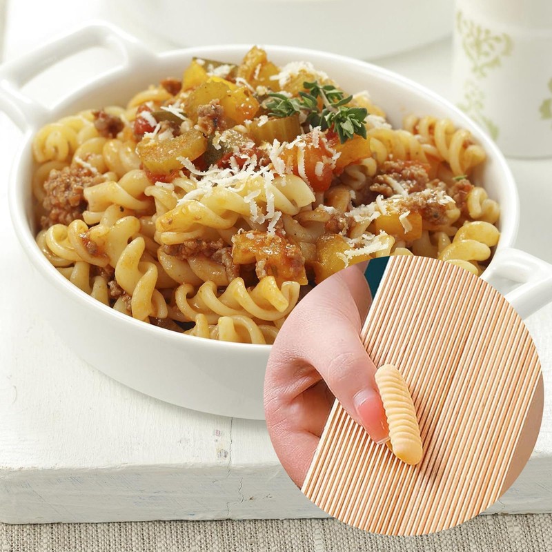 2Pcs Stable Pasta Maker Gnocchi Board Smooth Ergonomic Wooden Butter