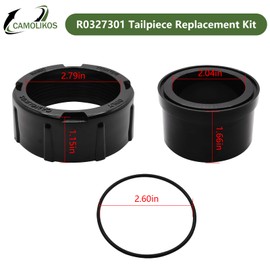 CAMOLIKOS R0327301 Tailpiece Replacement Kit Compatible with Zodiac Jandy FHPM FloPro Series 2Inch by 2Inch (2-Pack)
