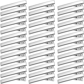 100 Pieces Alligator Hair Clips, BetterJonny Silver Metal Hairdressing Hair Grip 1.77in Flat Salon Curl Clips Hair Pins for Hair Salon Hair Extensions