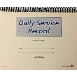 Daily Service Record Book - 50 Sheets/Book (W9)