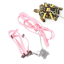 iplusmile Turtle Harness and Lead - Pettortoise Lead Turtle Harness Strap Pet Adjustable Collar Lead Turtle Walking Control Rope Size S (Pink)
