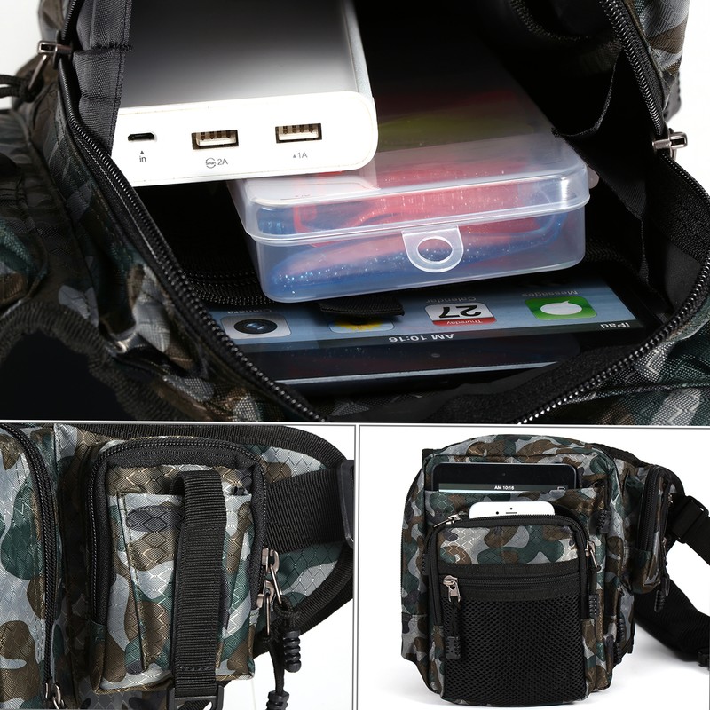 32*39*12CM iLure Fishing Bag Multi-Purpose Waterproof Canvas Fishing Reel Lure