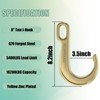 AODESTINY 2PCS 8" Heavy Duty J Hooks for Towing, Yellow