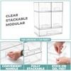 Sorbus Acrylic Storage Containers - 5 Pack, Stackable Storage Bins
