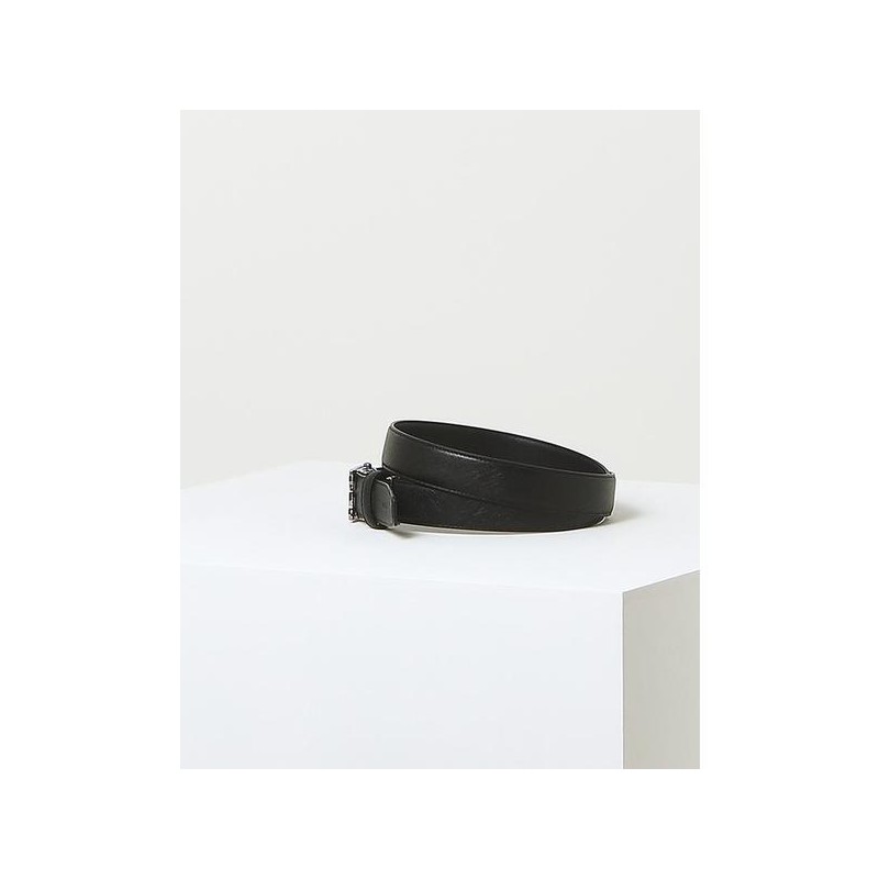 Hazzys (대전신세계)블랙 빅로고 버클 가죽 자동벨트 HJBE5E775BK (Deajeon Shinsegae) Black