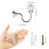 Hysagtek 4 Pcs Crystal Curtain Tie Backs Hooks Wall Mounted