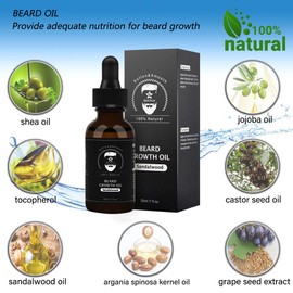 Beard Grooming Kit,Beard Growth Care Kit for Beard Rapid Growth and Density,Beard Growth Activator Serum &Beard Balm &Beard Cleanse, Beard Comb &Scissor for Men Sandalwood Scent