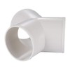 97mm Y Piece Connector 3 Way Round Pipe Connector Plastic