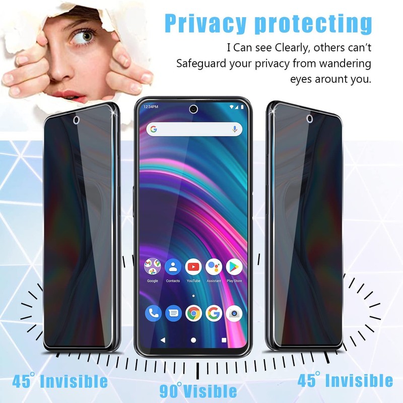 Anbzsign [2 Pack BLU F91 5G (2022) Privacy Screen Protector,