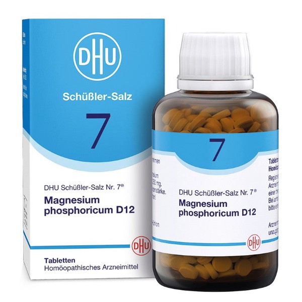DHU Schüßler-Salz Nr. 7 Magnesium phosphoricum D12 – Das Mineralsalz der Muskeln und Nerven – das Original – umweltfreundlich im Arzneiglas, 900.0 St. Tabletten