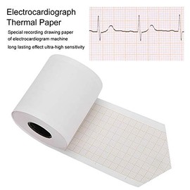 Qinlorgo Papel Térmico De Electrocardiógrafo, 10 Piezas, 50mm/2in x 20m/65.6ft